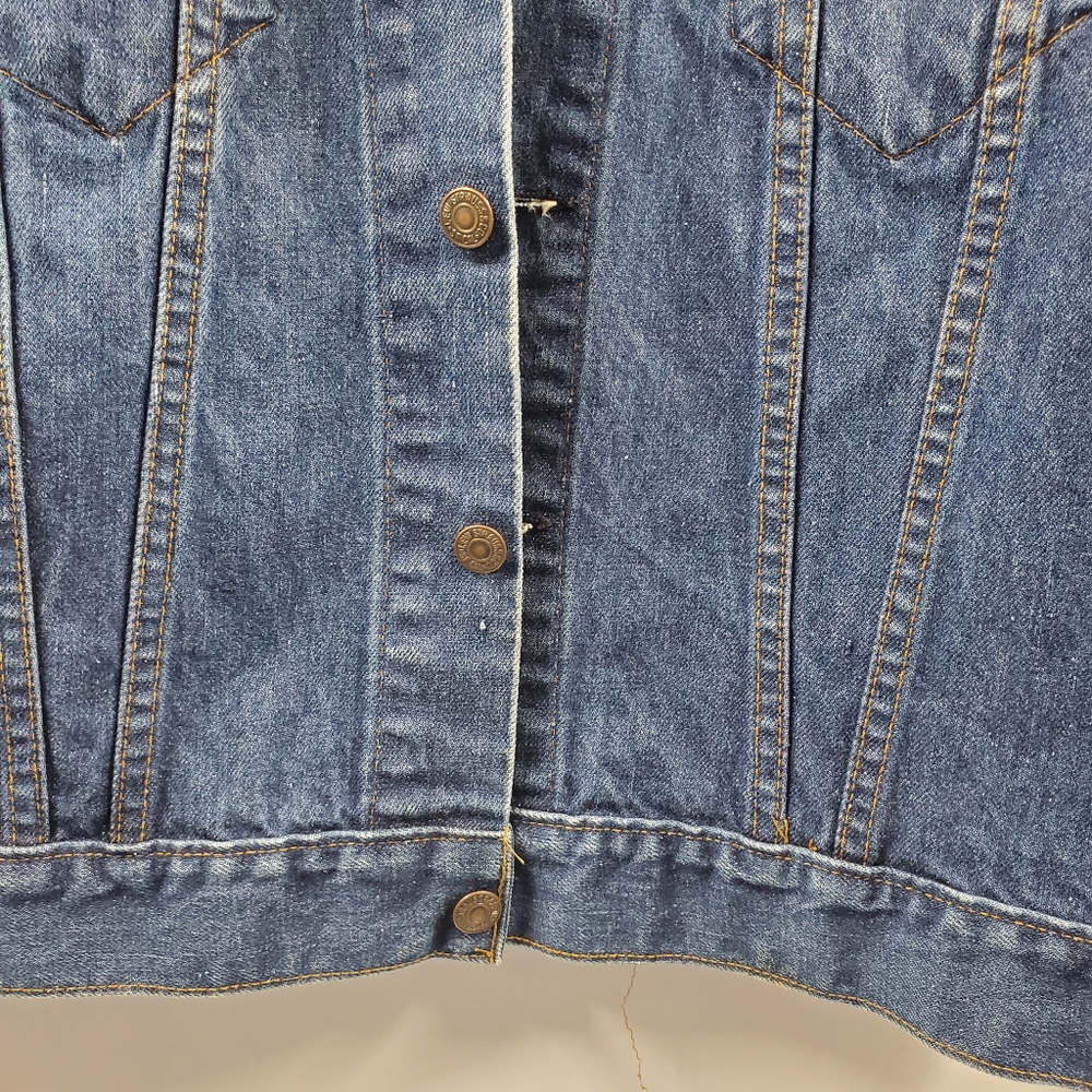 Levi's VTG 70s Type III Trucker Jean Jacket Indigo Blue 70505-0217 Oversized - Picture 3 of 6